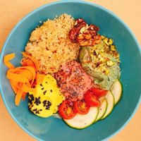 Hummus Bowl at All You Eat is Love in Barcelona