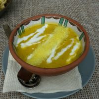 Coconut-Carrot-Soup at All You Eat is Love in Barcelona