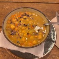Chickpea coconut stew at All You Eat is Love in Barcelona