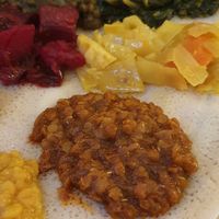 Part of the veggie assortment at Menelik in Paris
