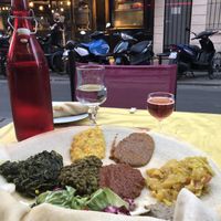 Vegetarian plate at Menelik in Paris