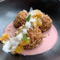 Sticky rice balls at EVO Restaurant and Bar in Portland