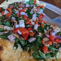 Popeye's with vegan cheese! at Pablo's Pizza in Grand Junction