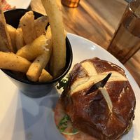 Vegan burger   at 49th State Brewing Co in Anchorage