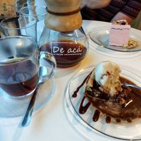 Amazing vegan desserts and coffee from the cafe upstairs at De Aca in San Jose