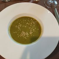 Peas soup at VeganFresh Hotel & Restaurant in Medvode
