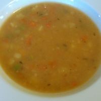 vegetable soup - starter at VeganFresh Hotel & Restaurant in Medvode