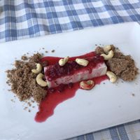 panna cotta at VeganFresh Hotel & Restaurant in Medvode