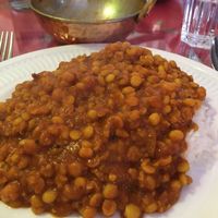 Chickpeas and lentils  at King of India in Vaxjo
