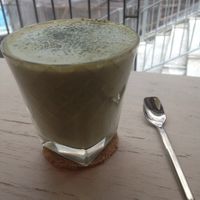 Matchs Latte with cashew milk  at Ohms Cafe & Bar in Hong Kong Island