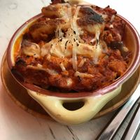 Vegan lasagna at Ohms Cafe & Bar in Hong Kong Island