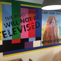 Cool picture at Peckish Cafe in Ennis