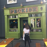 The entrance at Peckish Cafe in Ennis