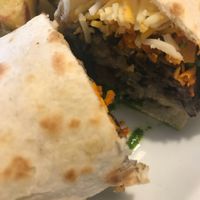 Burrito close-up. at Peckish Cafe in Ennis