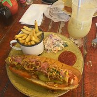 Vegan Hotdog at Faro Lounge in Lichfield