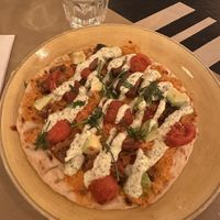 Vegan aubergine flatbread!  at Faro Lounge in Lichfield