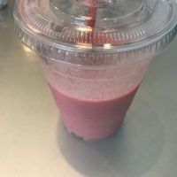 Strawberry banana smoothie  at Blondie's Vegan in Boynton Beach