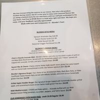 New menu part 2 at Blondie's Vegan in Boynton Beach