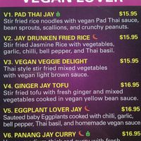 Vegan Lover Menu at Bangkok Happy Bowl in Koloa