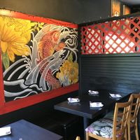 Koi art at Bangkok Happy Bowl in Koloa