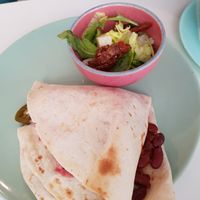 The quesadilla at Vegan Kiosk in Bratislava