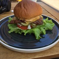 The Slovak Burger at Vegan Kiosk in Bratislava