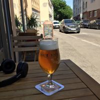 nice cold beer at Vegan Kiosk in Bratislava