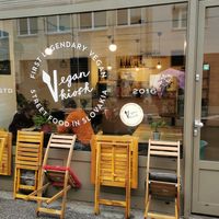 From the outside at Vegan Kiosk in Bratislava