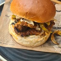 Burger at Vegan Kiosk in Bratislava