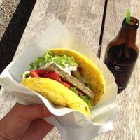 Vegan burger at Vegan Kiosk in Bratislava