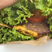 Beyond meat burger w lettuce wrap (keto vegan)  at Vegan Kiosk in Bratislava