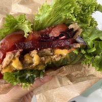 Grilled tempeh w lettuce wrap (keto vegan)   at Vegan Kiosk in Bratislava
