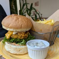 Kej-ef Si crunchy seitan steak at Vegan Kiosk in Bratislava