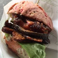 The FACON burger at Vegan Kiosk in Bratislava