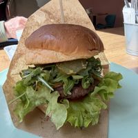 Vegan burger   at Vegan Kiosk in Bratislava