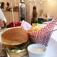 Burger at Vegan Kiosk at Vegan Kiosk in Bratislava