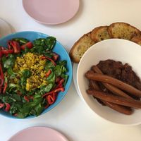 Tofu scramble at Vegan Kiosk in Bratislava