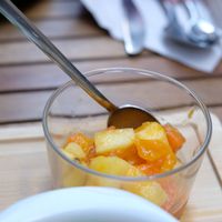 Fruit cup at Organic's in Sevilla