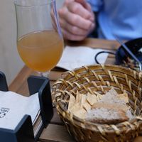 Juice/bread at Organic's in Sevilla