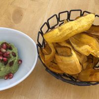 Guacamole with plantains  at Tocaya Modern Mexican in Venice