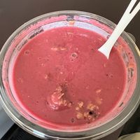 Worst pitaya bowl ever. More like pitaya soup    at Juice Press - Back Bay in Boston