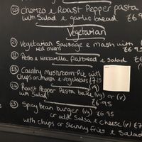 vegan options  at The Central Bar in Gateshead