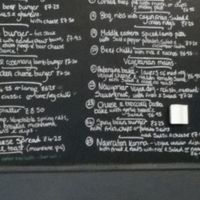 menu at The Central Bar in Gateshead