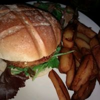burger and chips at The Central Bar in Gateshead