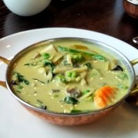 Thai Green Curry with Tofu and Vegetables. Very, very pleasent and authentic taste at Blue Lotus in Vilnius