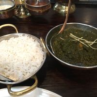 Tofu with spinach sauce at Blue Lotus in Vilnius