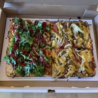 Left is Cashew Rules Everything Around Me and right is Fennel Countdown  at Pie-Sci in Detroit