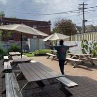 outside patio   at Pie-Sci in Detroit