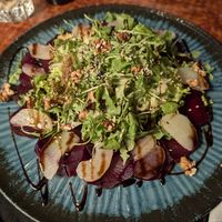 salad with pear and beetroot at Radio Cafe in Warsaw