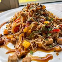 Thai noodle dish  at Tandana in Quito